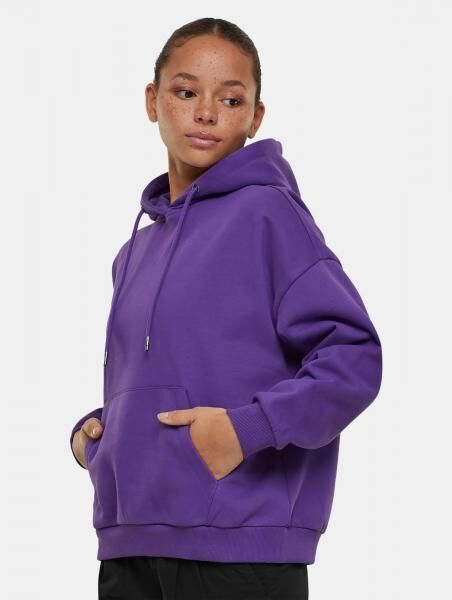 weicher Urban Classics Damen Hoodie Kordelzug Kapuze 500 g/m&sup2; mit Baumwolle Violett