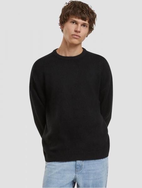 l&auml;ssiges Urban Classics Herren Sweatshirt 5 g/m&sup2; Schwarz