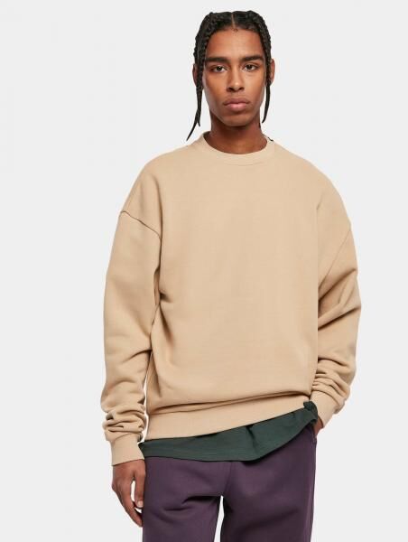 bequemes Urban Classics Herren Sweatshirt 460 g/m&sup2; mit Baumwolle Beige