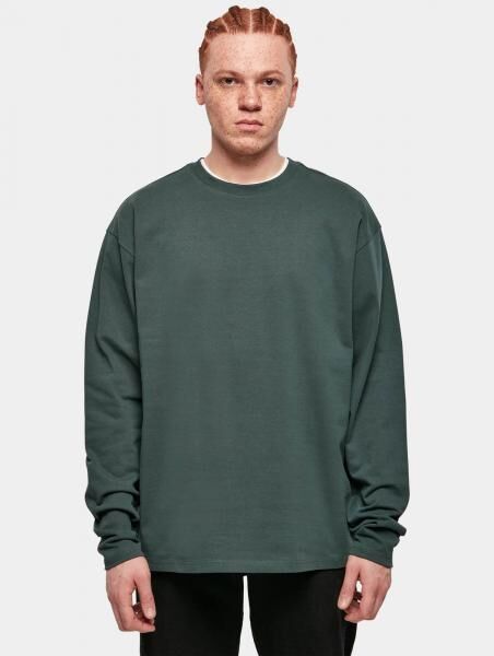 l&auml;ssiges Urban Classics Herren Sweatshirt Oversize 300 g/m&sup2; mit Baumwolle Gr&uuml;n