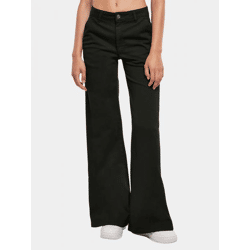 Stylish Urban Classics Women's Stretch Jeans with Zipper Pockets and Cotton, Black