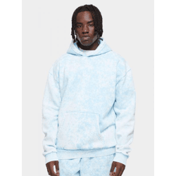 moderner URBAN CLASSICS Herren Hoodie große Kapuze Rippstrick 360 g/m² mit Baumwolle Hell-Blau