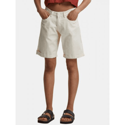 Summer Urban Classics Women's Shorts, 260 g/m², with cotton, ecru-white