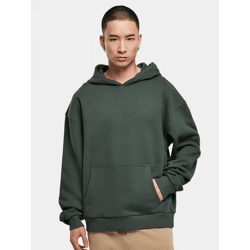 bequemer URBAN CLASSICS Herren Hoodie Kordelzug Rippstrick 460 g/m² mit Baumwolle Grün