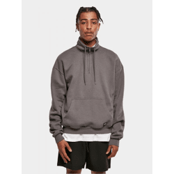 weiches Urban Classics Herren Sweatshirt Kordelzug Reißverschluss 305 g/m² Grau