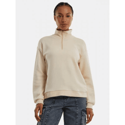 lässiges URBAN CLASSICS Damen Sweatshirt 280 g/m² mit Baumwolle Ecru-Weiß