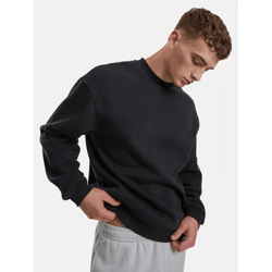 bequemes URBAN CLASSICS Herren Crewneck-Sweatshirt mit Rippbündchen 330 g/m² Baumwoll-Sweater Schwarz