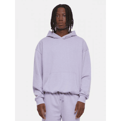 bequemer URBAN CLASSICS Herren Hoodie Rippbündchen Kapuze 280 g/m² mit Baumwolle Violett