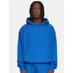 lässiger URBAN CLASSICS Herren Hoodie Rippbündchen Kapuze 280 g/m² mit Baumwolle Blau