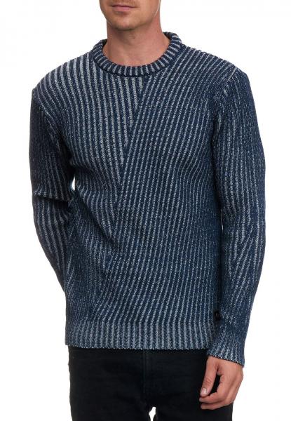 Moderner Herren Strick-Pullover mit Strukturmuster Freizeit-Sweater 13364 Petrol