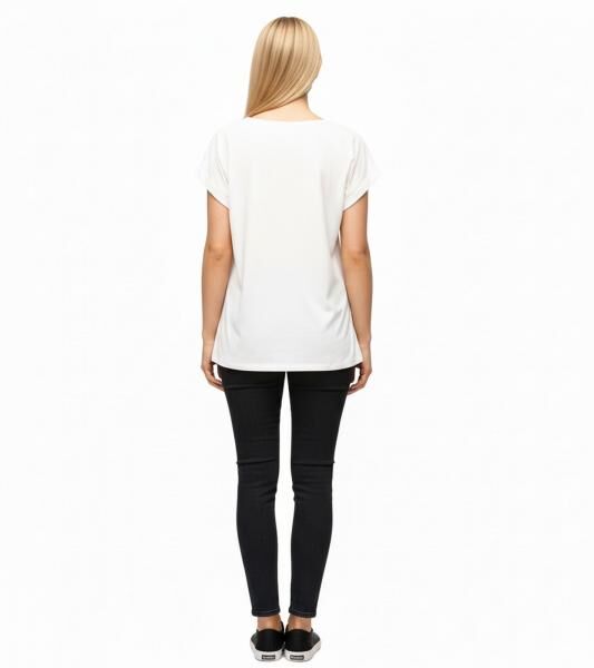 RE:COVERED X STAR WARS Damen T-Shirt mit "The Last Command"-Print Baumwoll-Shirt Kurzarm-Shirt MMSTW2394 Ecru-Wei&szlig;