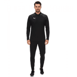 PUMA teamCup Men's Turtleneck Sweater with DryCell Technology Training Shirt with Graphic Design Sports Shirt Fitness Sweater Sports Gear