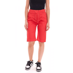 PLEASE Women's Fabric Shorts with Drawstring, Bermuda-Style Summer Shorts 49786149 Red
