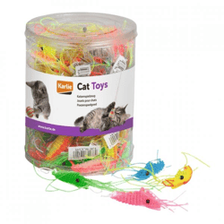 Katzenspielzeug „Garnele“, mehrfarbig, 13 cm, sortiert
