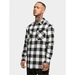 lässiges Urban Classics Herren Polo-Shirt Taschen Oversize 140 g/m² mit Baumwolle Schwarz/Weiß