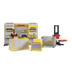 Bruder 62251 - bworld DHL Shop mit Handhubstapler