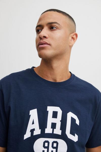 klassisches SOLID SDFinlee Herren T-Shirt mit Rundhals Shirt 21107749-194010 Blau