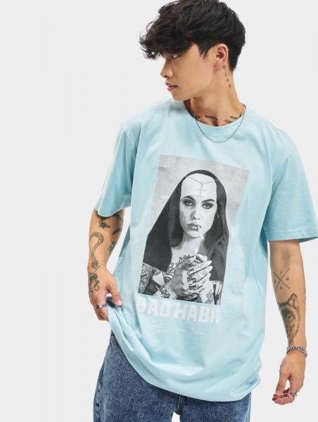 l&auml;ssiges Mister Tee Herren T-Shirt 180 g/m&sup2; mit Baumwolle Blau