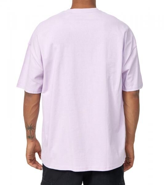 RE:COVERED X Disney Herren T-Shirt mit Grumpy Mickey Mouse Print Baumwoll-Shirt Rundhals-Shirt MMDIS2689 Violett