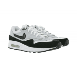 NIKE Air Max 1 Kinder Sneaker Mädchen und Jungen Echtleder Turnschuhe Low-Top Sneaker DZ3307-106 Weiß/Schwarz