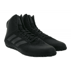 adidas Mat Wizard 4 Herren Wrestling-Schuhe mit atmungsaktiver Mesh-Konstruktion Hallen-Schuhe Große Größen AC6971 Schwarz