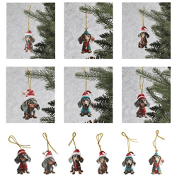 Christbaumschmuck Dackel, 6/s ca. 8cmH