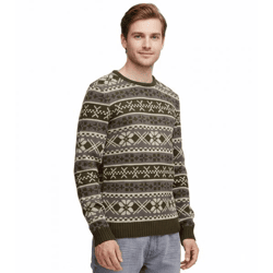 11 PROJECT PRPasco Herren Strick-Pullover mit Wollanteil Langarm-Shirt 20716671 190414 Blau/Weiß/Schwarz