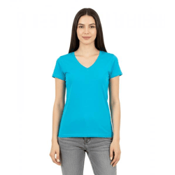 ELEVATE Kawartha nachhaltiges Damen T-Shirt schlichtes Baumwoll-Shirt 200 g/m2 Basic-Shirt Unterzieh-Shirt 3801743 Hellblau