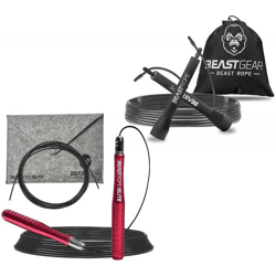BEASTGEAR Elite Premium-Aluminium-Springseil 3m Speed-Fitness-Springseil oder 2,8m Speed-Fitness-Springseil aus Stahl Fitness Boxen, MMA, H