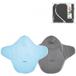 Wallaboo Baby-Decke Coco grau/blau 70 x 90 cm