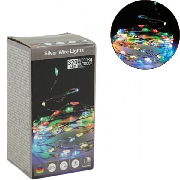 Lichterkette 320 LED EU-Stecker mehrfarbig 32 Meter