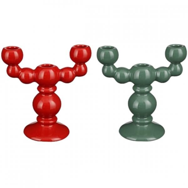 Candlestick Seasons 18,5 cm 2 assorted