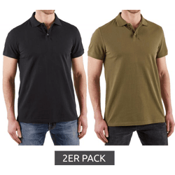 2er Pack NORTHERN COUNTRY Herren Polo-Shirt mit Stifthalter Baumwoll-Shirt Arbeits-Shirt 00010613 Grün oder Schwarz