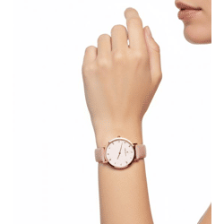 Pierre Cardin Damen Armband-Uhr schlichtes Ziffernblatt analoge Quarz-Uhr mit Leder-Armband 3ATM 36mm CBV.1124 Rosa