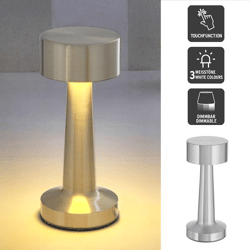 LED Tischleuchte TOUCH, silber, USB, ca. 21cmH