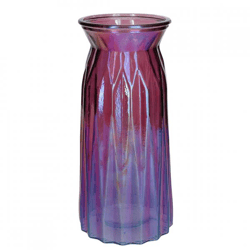 Vase Rubin aubergine/Perle transparent 24 cm