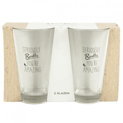 Dutch Rose drinking glass 330 ml set of 2