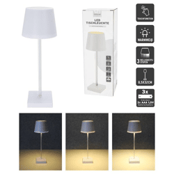 LED table lamp, battery, white, M, approx. 32cmH