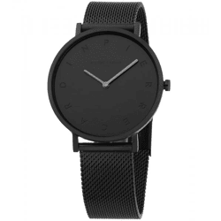 Pierre Cardin Damen Armband-Uhr schlichtes Ziffernblatt analoge Quarz-Uhr mit Edelstahl-Armband 3ATM 39mm CBV.1054 Schwarz