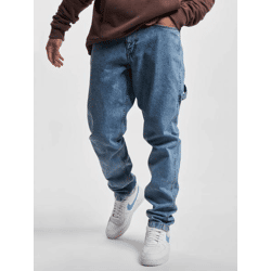 bequeme Karl Kani Herren Jeans Reißverschluss Taschen mit Baumwolle Blau