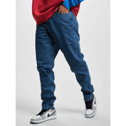 bequeme Karl Kani Herren Jeans Reißverschluss Taschen mit Baumwolle Blau