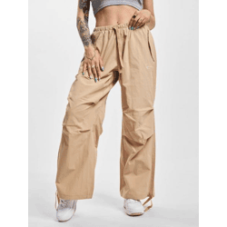 lässige Karl Kani Damen Jeans Kordelzug Klettverschluss 150 g/m² mit Baumwolle Beige