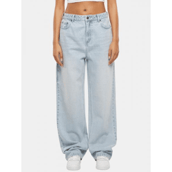 bequeme Karl Kani Damen Jeans mit Baumwolle Hell-Blau