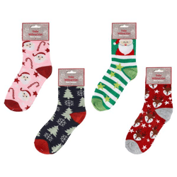 Damen Socken Weihnachten 4/s