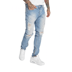 Criminal Damage Uzi Skinny Hellblauer Denim
