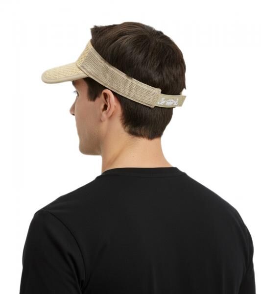 Corona Extra Unisex Visor-Cap stylische Sommer-Cap Sonnen-Blende mit Stroh 5369COR Beige