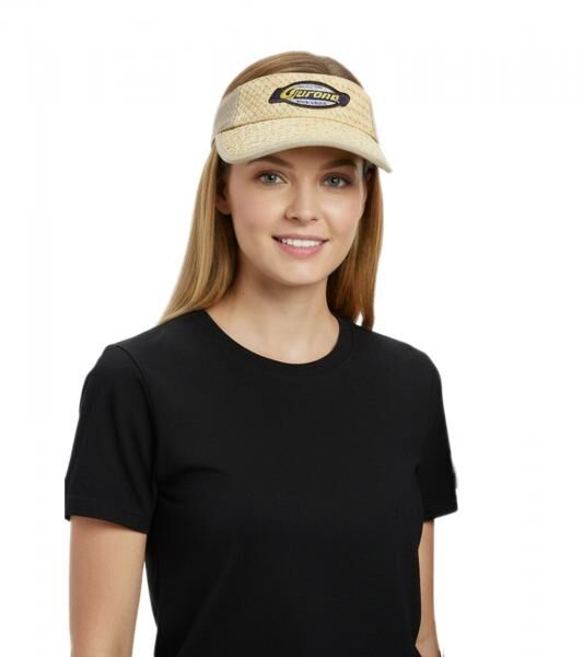 Corona Extra Unisex Visor-Cap stylische Sommer-Cap Sonnen-Blende mit Stroh 5369COR Beige