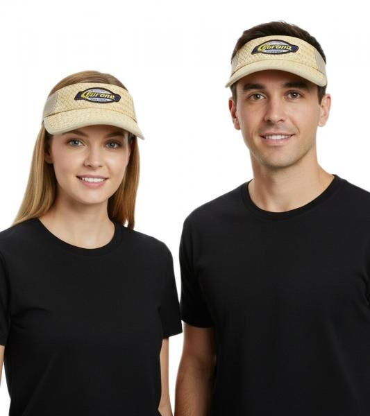 Corona Extra Unisex Visor-Cap stylische Sommer-Cap Sonnen-Blende mit Stroh 5369COR Beige
