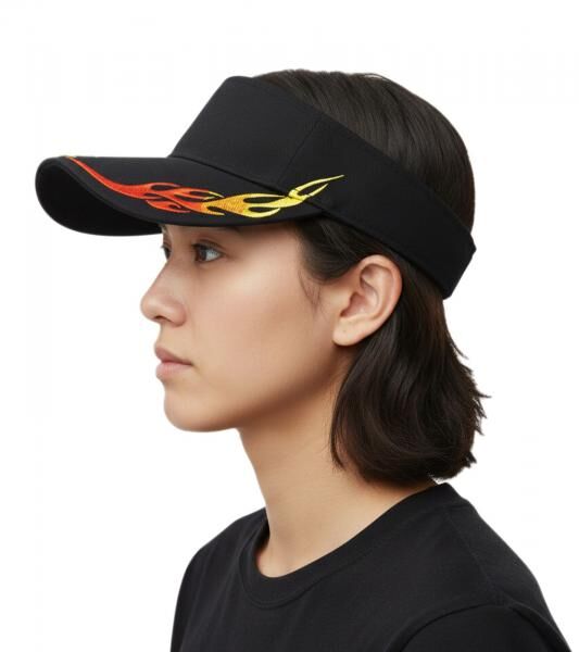 HIGHWAY 430 Unisex Visor-Cap stylische Baumwoll-Cap Sonne-Blende 7241GUY Schwarz