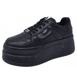 moderne Buffalo Damen Sneaker Schwarz